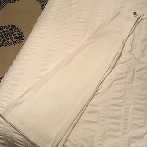 VINTAGE White Linen High-Waisted Pants VTG